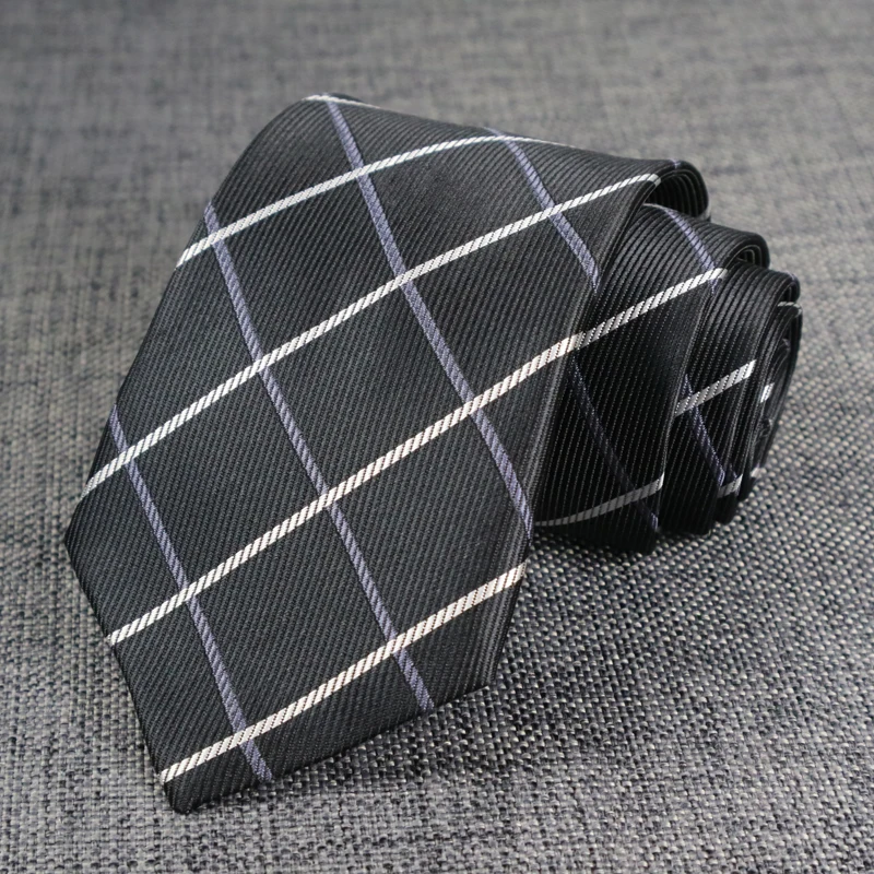 Neue Herren-Krawatte, klassisch, gestreift, 8 cm, Jacquard-Krawatte, Accessoires, Alltagskleidung, Krawatte, Hochzeit, Business, Party, Geschenk – Detail 14