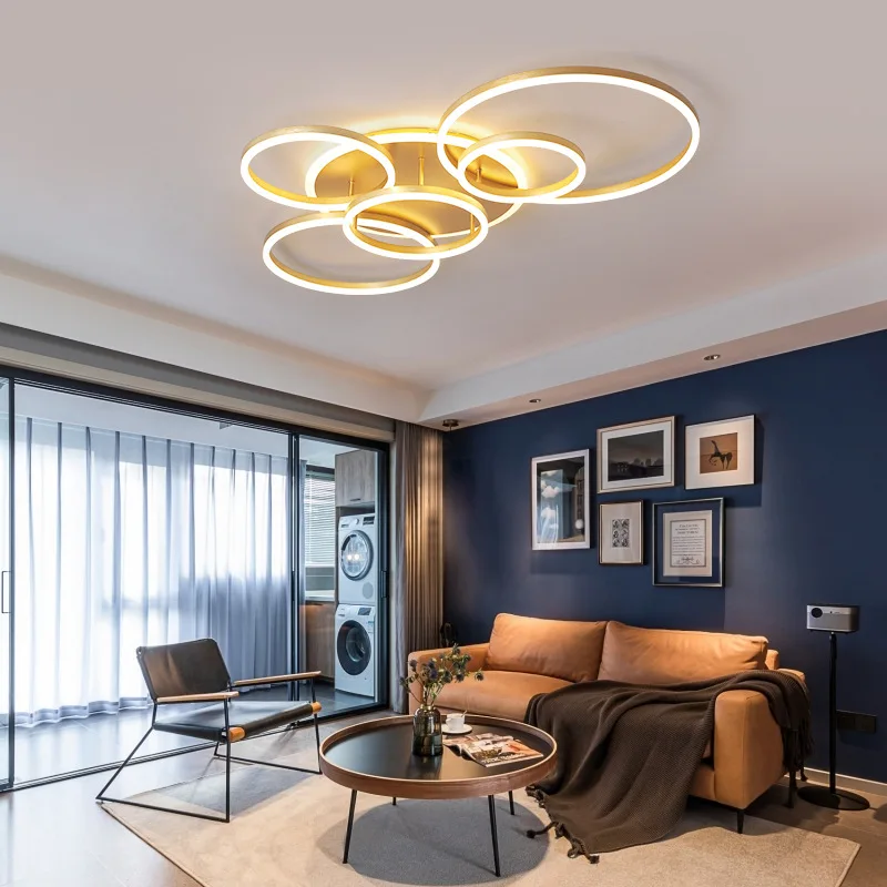 Modern Circular Led Chandeliers for Living Dining Room Food Tables Coffee Tables Bedroom Pendant Lights Home Decor Light Fixture