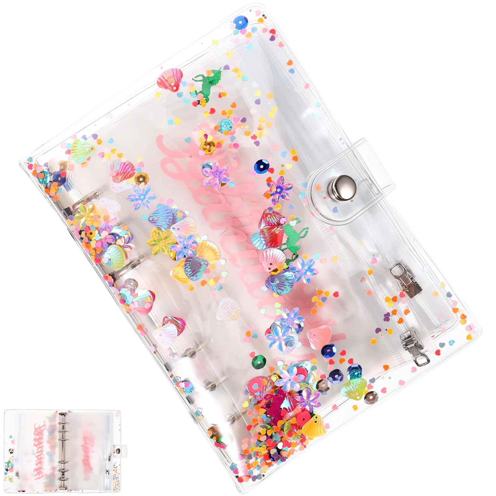 

Folders Budget Loose Leaf Bag Plastic Binder Envelopes 6-holes Cash Pouch Budget Binder Pocket Notebook Pocket