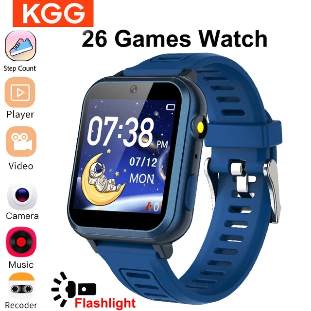 Montre-bracelet pour enfants 24 jeux enfants montre intelligente lecture de musique podomètre Tracker affichage de l'heure vidéo enregistrement Audio torche Smartwatch 1