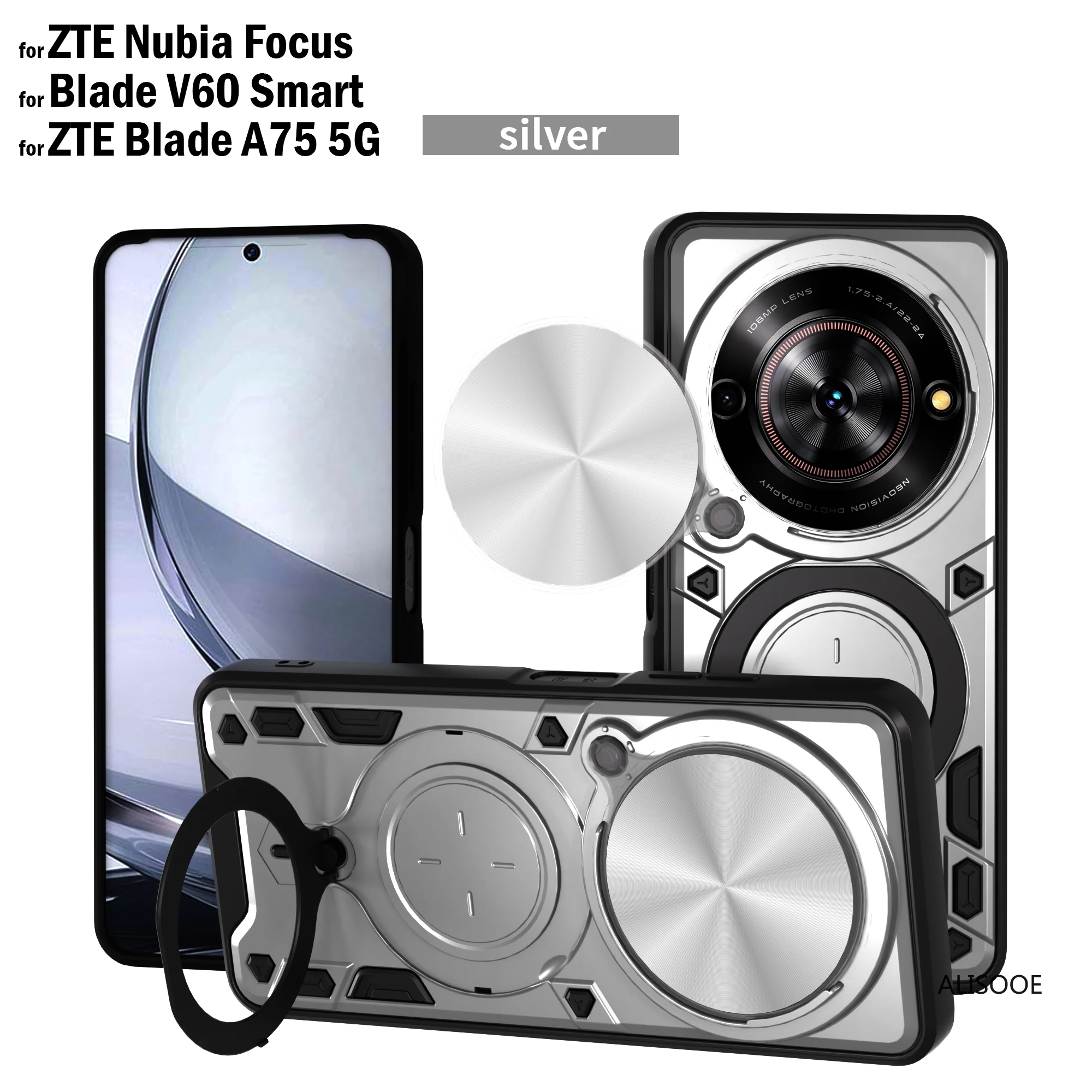 Slide Camera  with Magnetic Ring Stand and Protective Cover