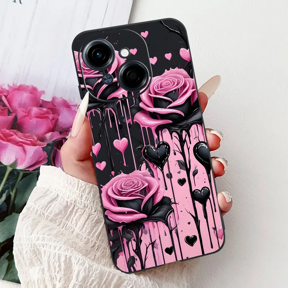 Fashion Cool Pattern Black Silicone Soft Phone Case