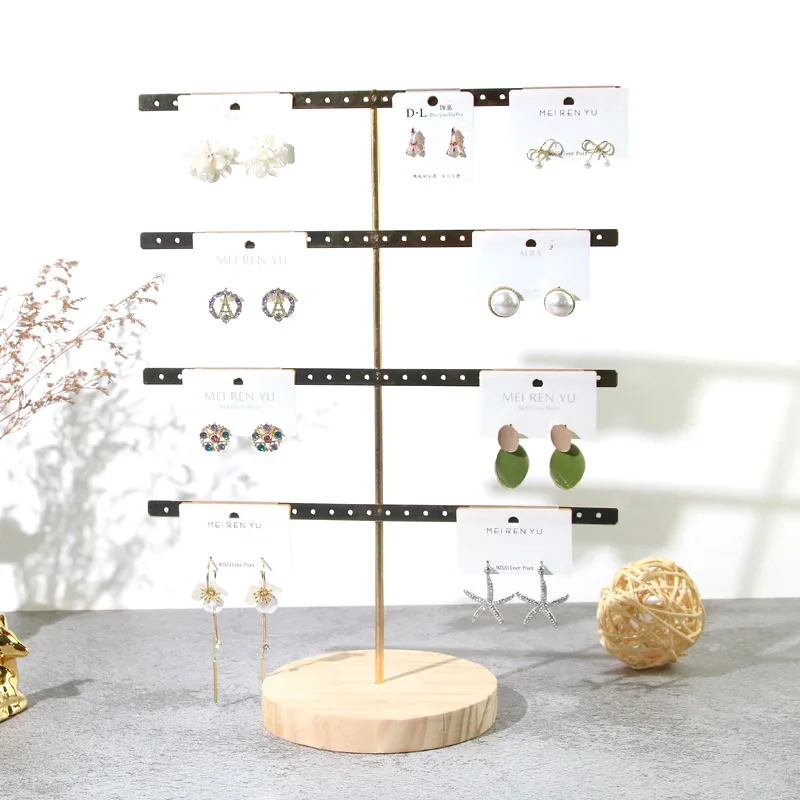 Hanging Jewelry Display Rack Tree Organizer Metal Rack for Holding Women Jewelries Earrings Rings Necklaces Ear Stud Pendant