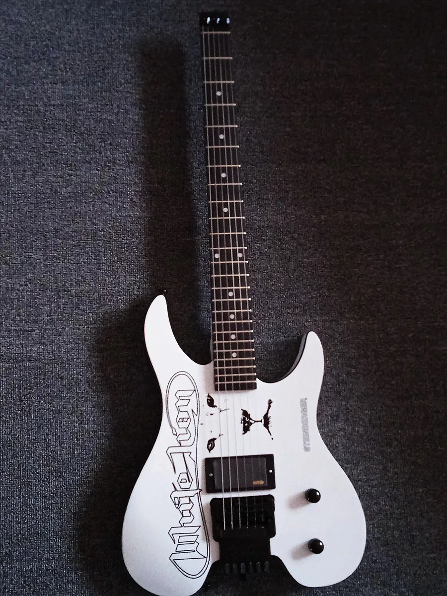 high quality Lion White Headless Electric Guitar 6-string