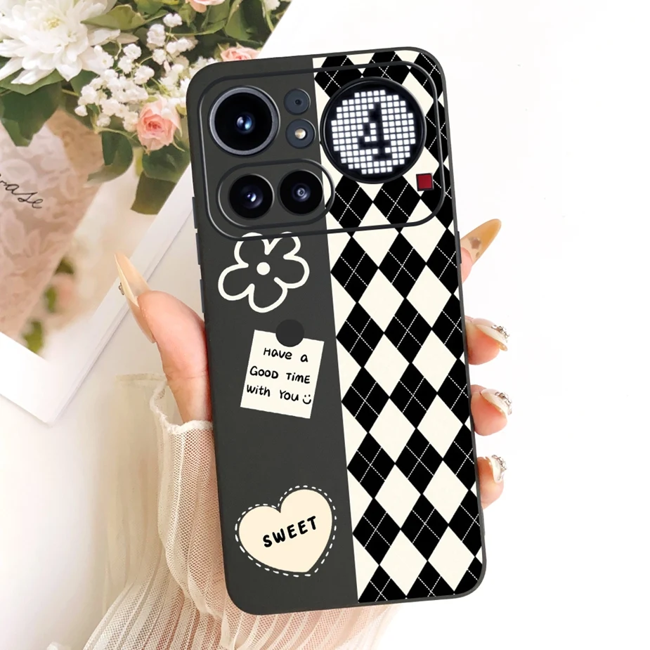 Cute Lucky Letters Fashion Cartoon Painted Cover Case