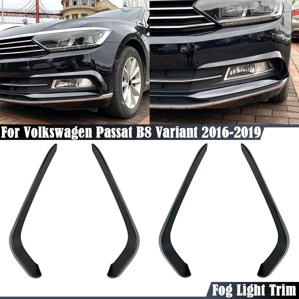 

Front Fog Lamp Eyebrow Wind Knife For Volkswagen VW Passat B8 Variant 2016 2017 2018 2019 Fog Light Trim Blade Trim