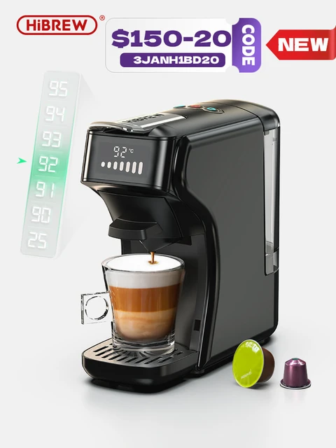 HiBREW Capsule Coffee Machine 6in1 Hot/Cold Multiple Espresso Cafetera  Cappuccino Coffee Maker Dolce Gusto Nespresso