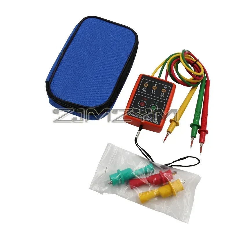 3 Phase Tester Digital Phase Indicator Detector Phase Sequence Meter Voltage Tester Tools 60V~600V AC SM852B 6