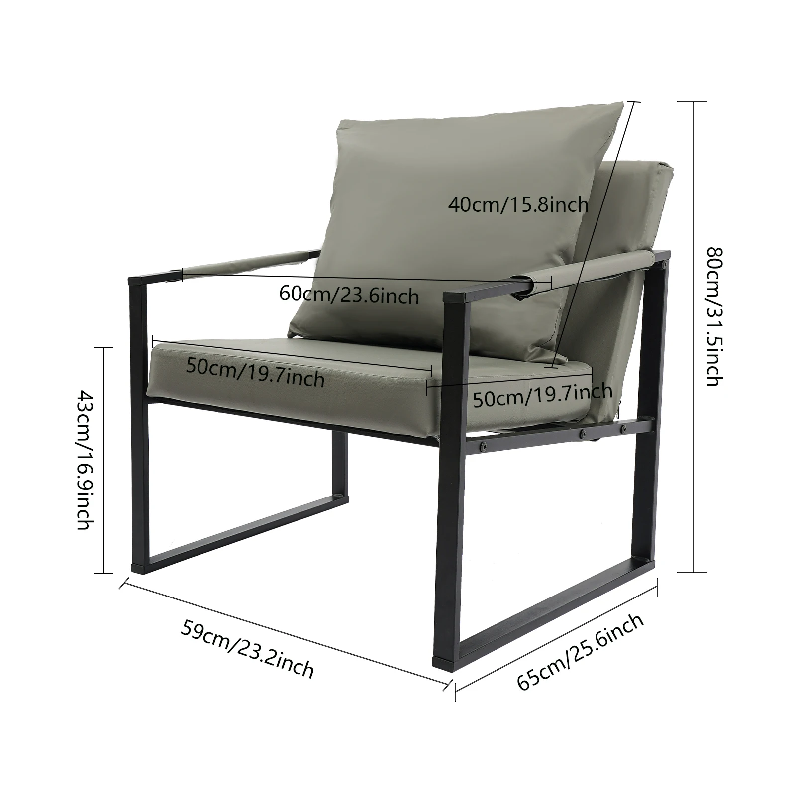 Sessel Lounge Chair Moderner Sessel für Wohnzimmer Liegestuhl – Detail 24