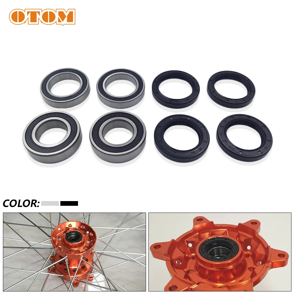 OTOM Motorcycle Front Rear Wheel Hub Oil Seal Bearing Set For KTM EXC200 SX300  XC150 CR125 HUSQVARNA TC250 FC450 FE250 FE390E