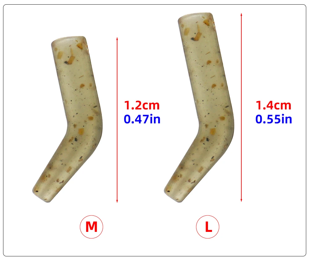 Hirisi 25 Stück Karpfen-Angelhaken Kickers D Rig Kicker Aligner Haken Ärmel Rigs Anti Tangle Sleeves Hook Aligner AH251 – Detail 3