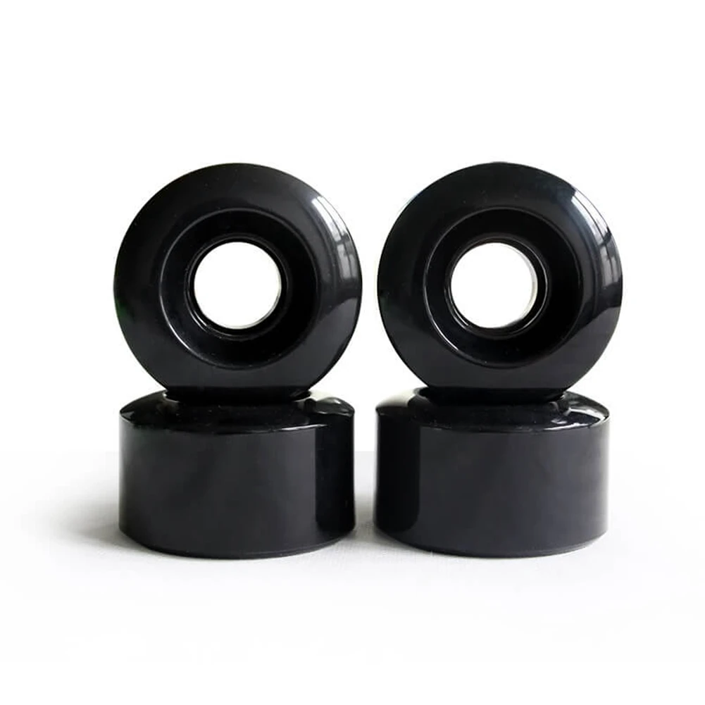 

4Pcs Skateboard Wheels Longboard Wheels 78A Low Noise Wear-Resisting Road Field Skating 70% Springback 55X32mm(Black)