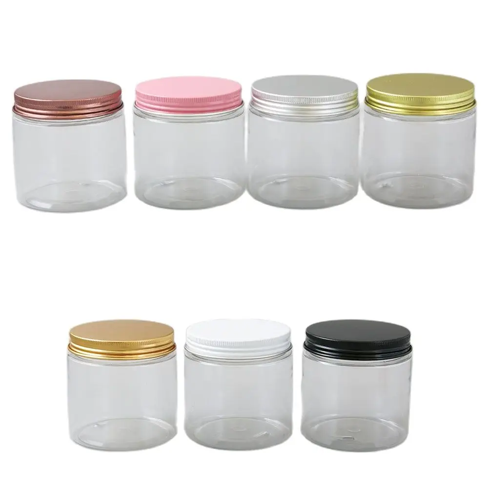 

30 x 200ML Big Clear PET Cream Lotion Jars with Aluminum Lids Screw cap 200g Transparent Plastic Cosmetic Container Bottle