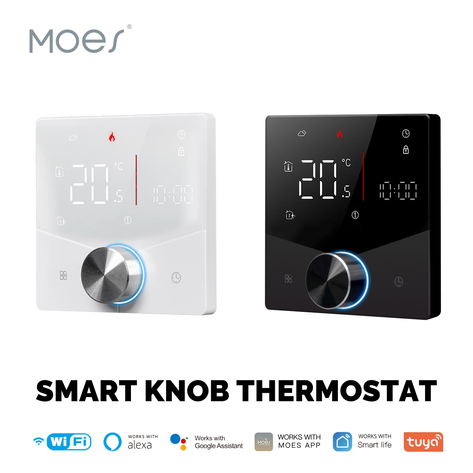 MOES WiFi pokrętło inteligentne ogrzewanie termostat za $24.75 / ~100zł MOES WiFi pokrętło inteligentne ogrzewanie termostat za $24.75 / ~100zł
