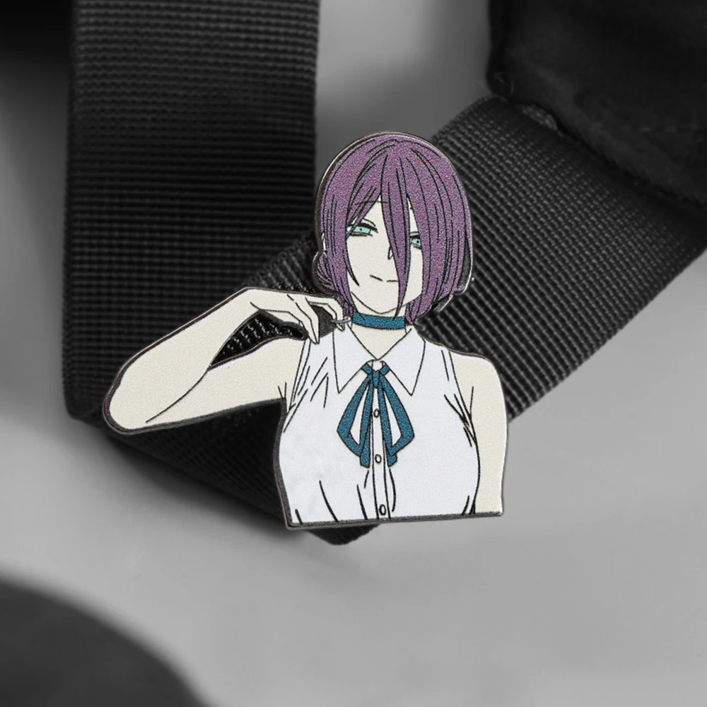 Anime Kettensäge Mann Hayakawa Aki Denji Power Reze Cosplay Abzeichen Metall Figur Brosche Kostüm Dekoration Anstecknadeln Zubehör – Detail 8