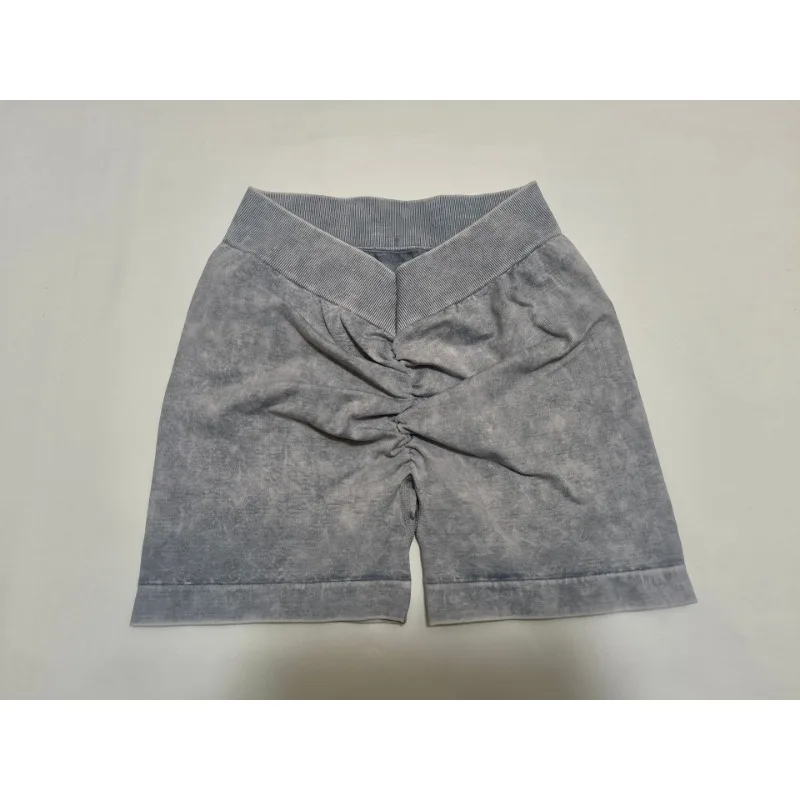 Seamless V Waist Shorts Women Frosted Water Wash Shorts Stretchy High Waist Workout Running Sexy Hip Liftting Yoga Shorts Best Sellers In Women's Clothing