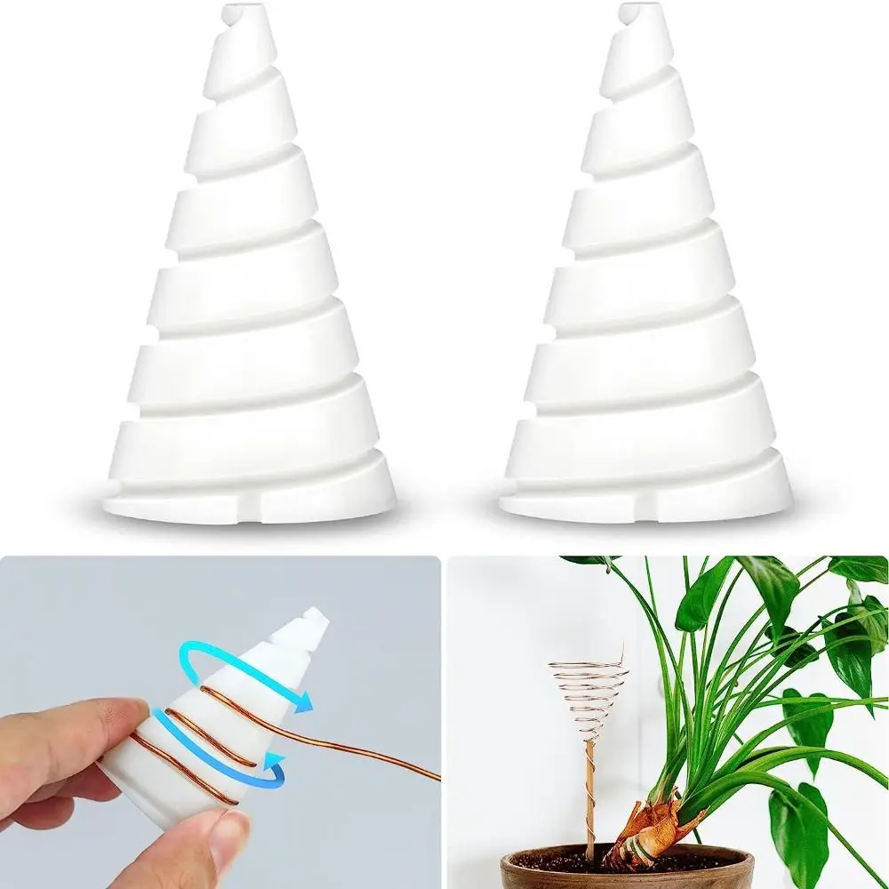 2Pcs Cone Fibonacci Coil Winding Jig Enhance Plant Growth and Vitality Gardening Copper Wire Fixture Electric Tillage Coil Tools