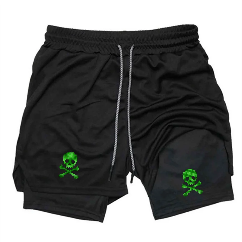 Double Layer Men Sport Shorts Breathable Athletic Workout Pants Beach Running Gym Training Fitness Jogging Casual Summer Wear