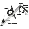 Square Right Angle Ruler Protractor Movable Square Woodworking Angle Ruler Stainless Steel Measuring Tools Multi Combination Set 4