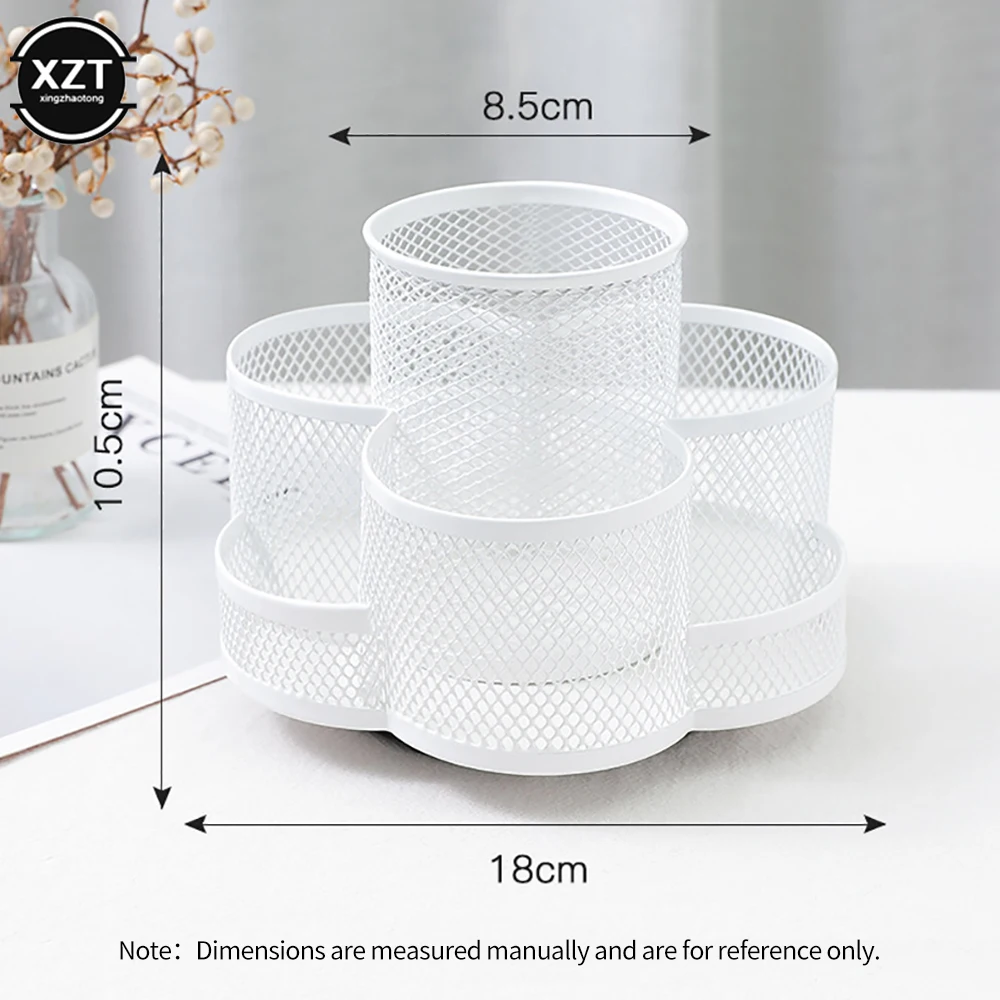 360 Degree Rotating Holder 7 Compartments Large Capacity Storage Organizer For School Home Office