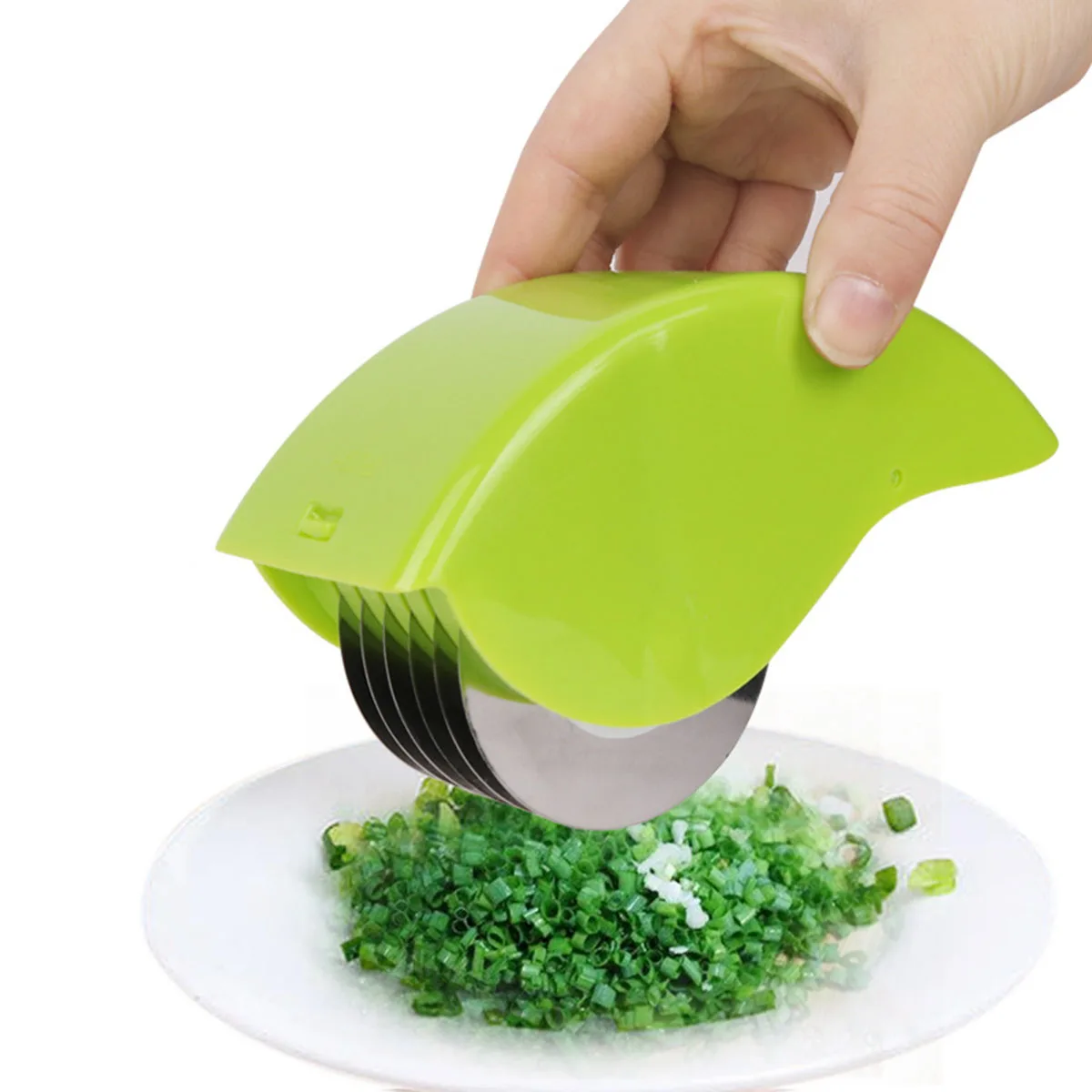 1pc-Multifunction Rolling Cutter Scallion Ginger Garlic Cutting Knife Vegetable Slicer Chopper Pizza Wheel Knife Kitchen Tool