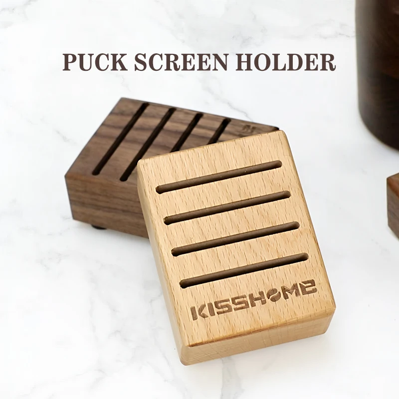 Coffee Puck Screen Holder Rack Filter Screen Stand Walnut For 51mm 54mm 58mm Breville Espresso Maker Accessories Barista Tools