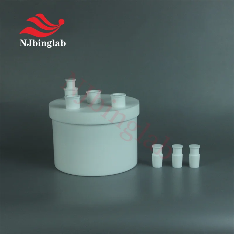 PTFE 반응 베셀 멀티넥 플라스크, 트레이스 엘리먼트 분석용 화학적 내성, 2000ml