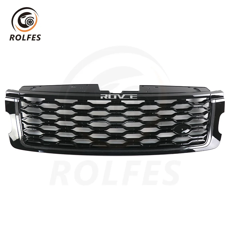 

ROLFES Carbon Fiber Style Racing Grill Front Bumper Grille For Range Rover Vogue 2013-2017 L405 2018-2022 Car Accessories