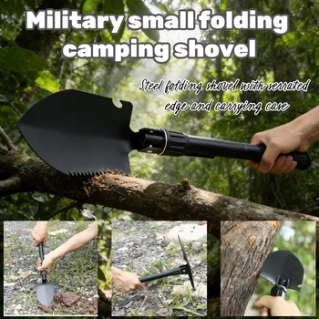 Multi-Function Foldable Camping Shovel Telescopic Survival Gear for Hiking Gardening Snow Removal and Outdoor Adventure 1