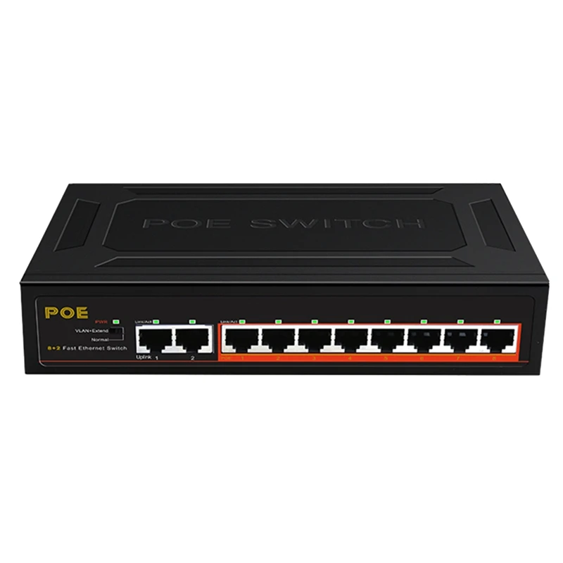 

Коммутатор Ethernet с 10 портами, 100 Мбит/с, 8 портов