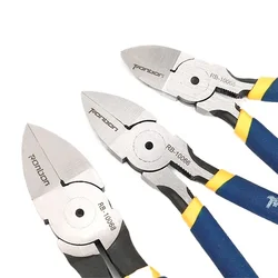 Pince de coupe diagonale REIZ 5 6 7 pouces, outil de dénudage de fil, coupe latérale, bavures de câble, pince électricien bricolage réparation main 