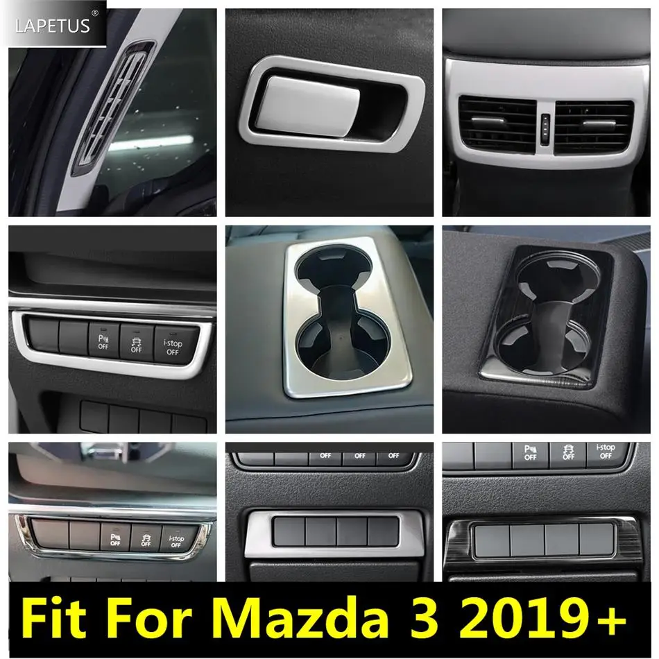 

Pillar A Air Vent / Water Cup Holder / Glove Storage Box / Head Lights Lamps Cover Trim For Mazda 3 2019 - 2023 Car Accessories