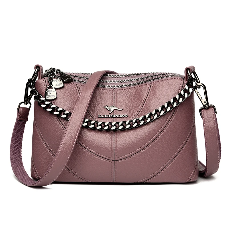 Borsa tote da donna in pelle di alta qualità Borse a tracolla a tracolla da donna in morbida pelle bovina di lusso 2025 Borsa a tracolla femminile di moda - immagine 5