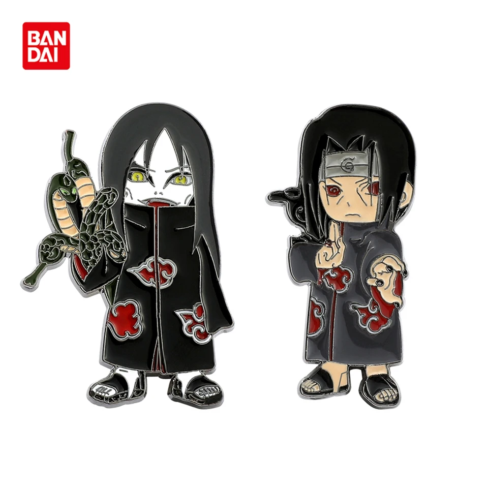 Bandai anime naruto metal laepl pinos akatsuki nuvem vermelha