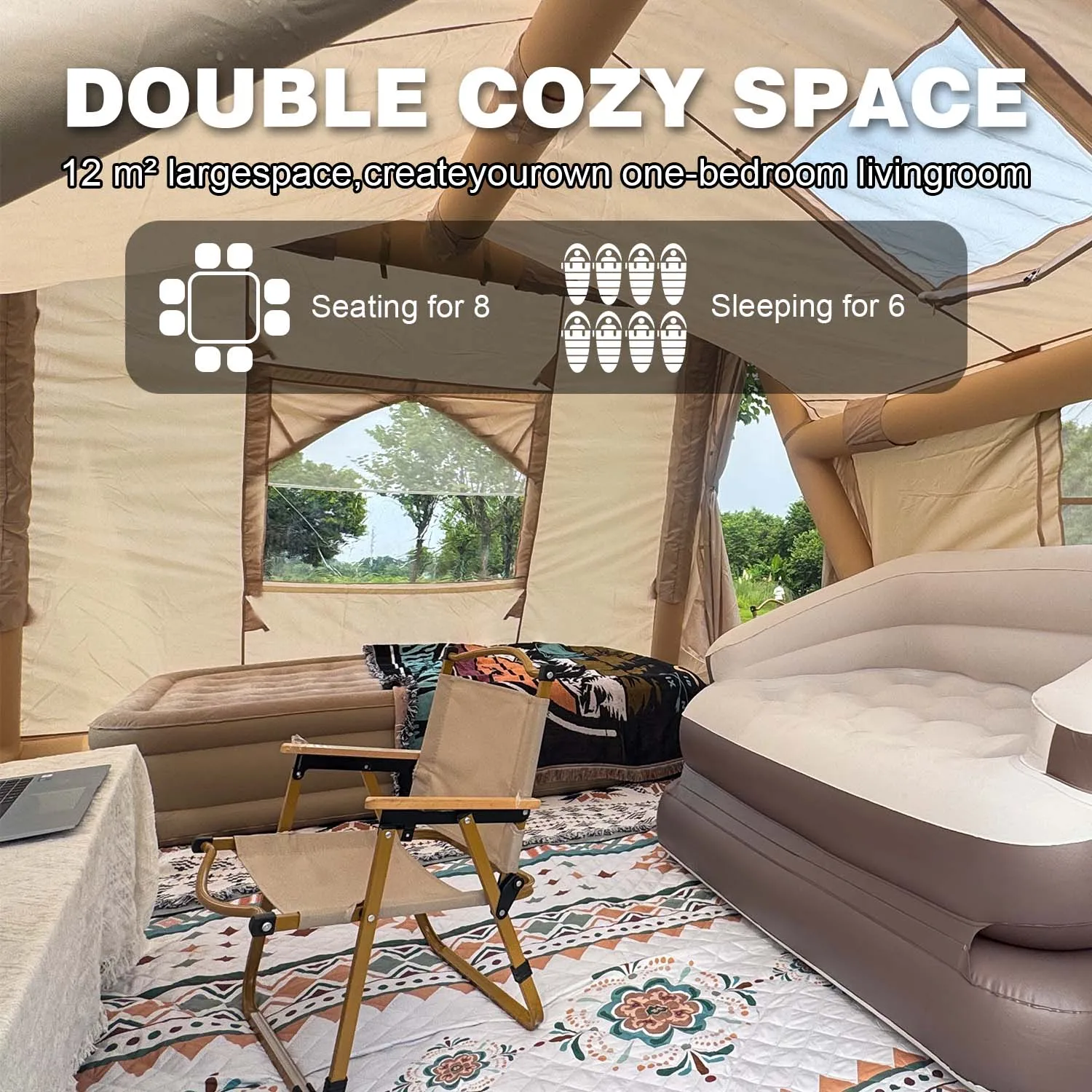 Large 8-10 Person Inflatable Tent 3