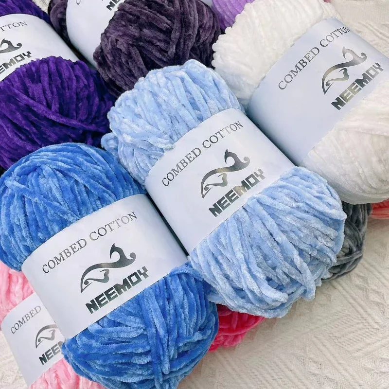 Aeeque Chenille Wolle Set – 3x100g, Weich & Flauschig Zum Häkeln Und Stricken