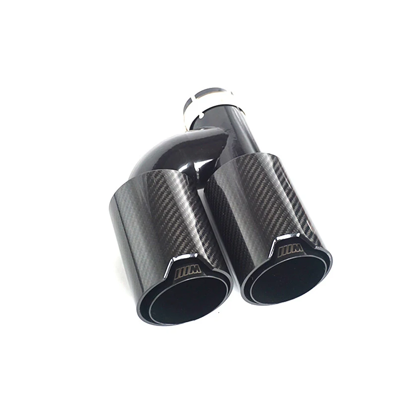 

Auto Carbon Exhaust Tips For BMWs H Type Universal Carbon Exhaust Pipes With M Logo