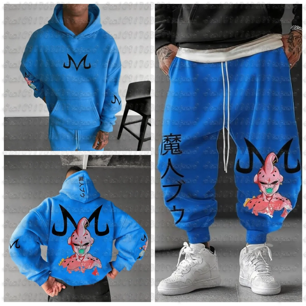 Dragon Ball Herrenanzug Sportbekleidung Majin Buu Frühling Herbst und Winter Japan Anime Jogginganzug Harajuku Modeanzug – Detail 7