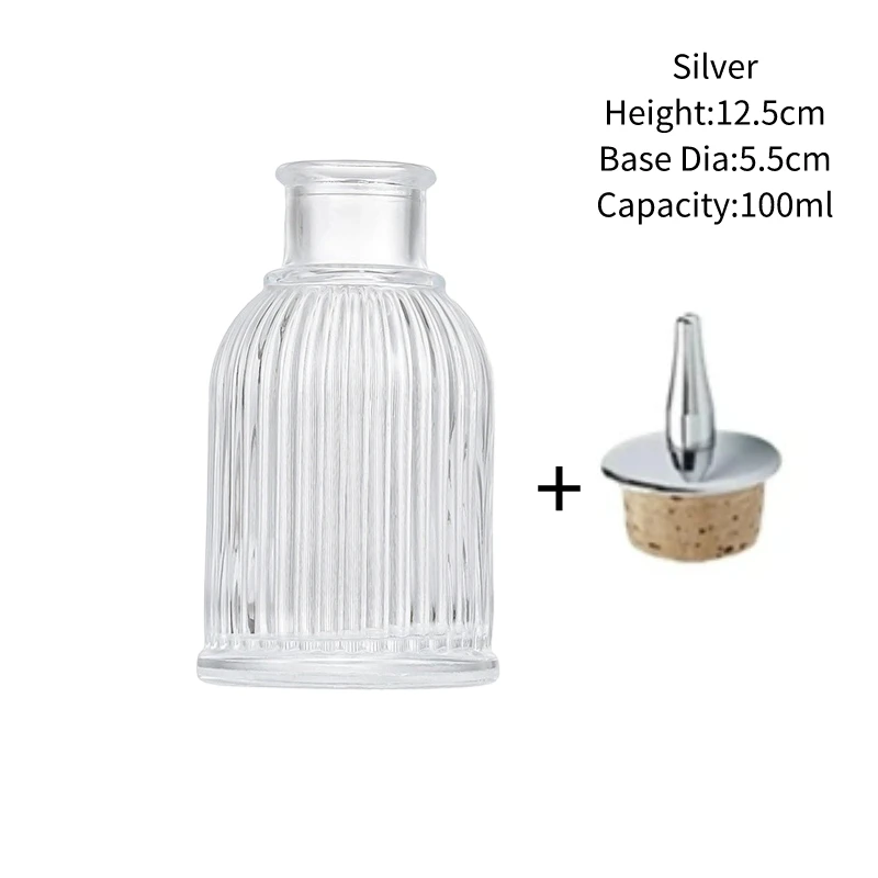Vintage Glass Design Cocktail Bitters Bottle with Stainless Steel Dasher Top - Professional Bar Tool Accessory