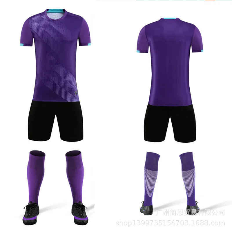 2022 Men Soccer Jerseys Set Custom Adult Football Jersey Boys Fitness Running Parent-child Activity Games Uniforms Kids Sports