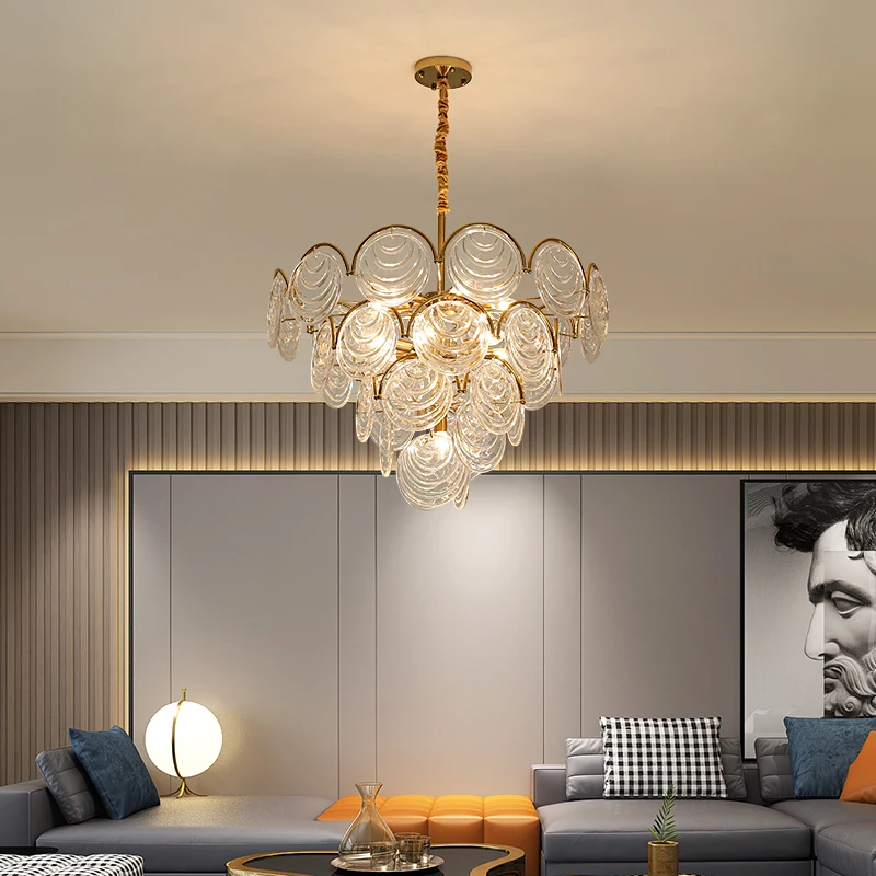 

Скандинавская роскошная хрустальная люстра для гостиной, Современная Минималистичная атмосферная лампа высокого качества в новом стиле для столовой, спальни