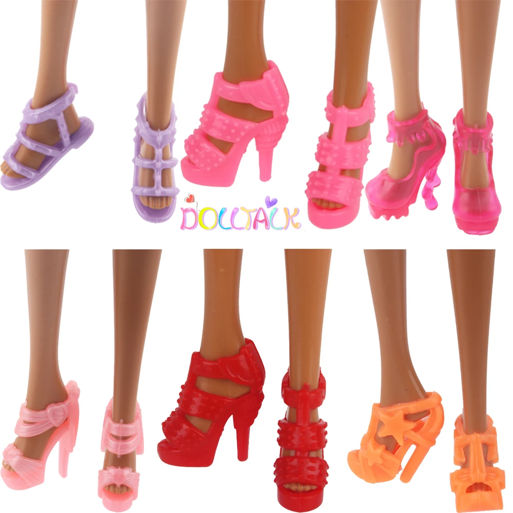 Doll Shoes Sandals Glasses High Heels And Flat Shoes For 1/6 Doll Cute Mini Doll Shoes For 12