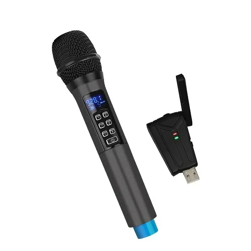 

USB sound card wireless Microphone Wireless Karaoke Live Sound Card Micro UHF Handheld Karaoke Mic for Stage Church Party