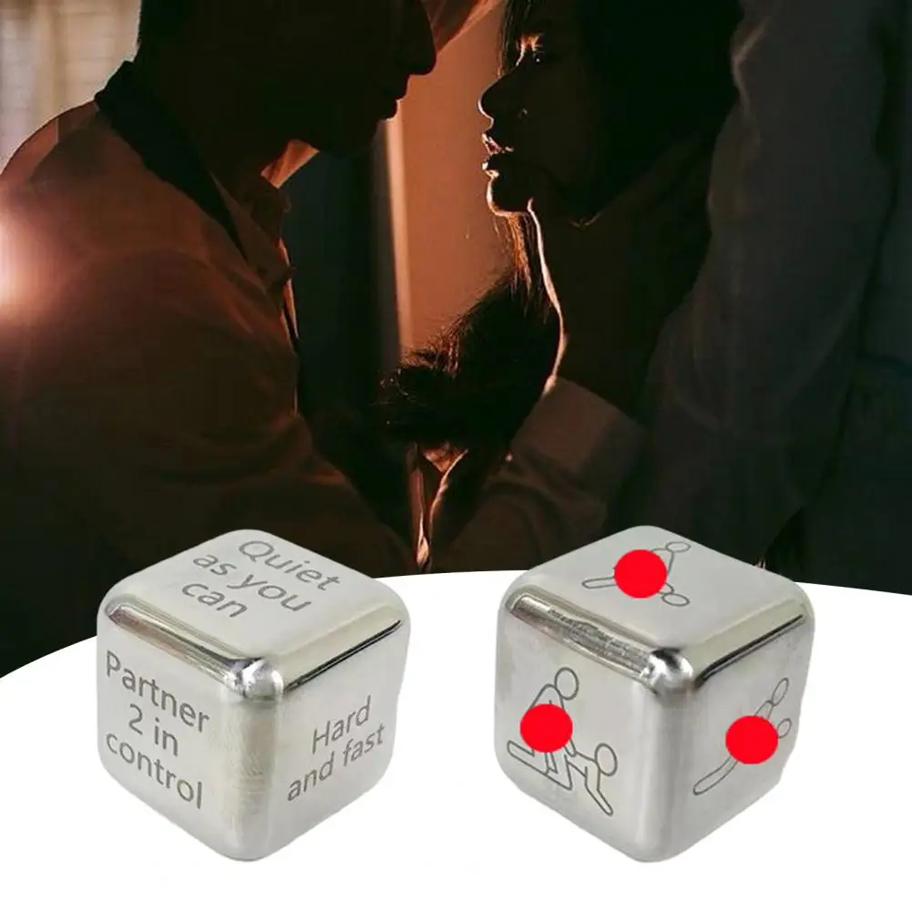 Game Dice Intimate Game for Couples Metal Dice Romantic Date Night Decision Game for Couples Fun Activity Toy Valentine's Day