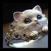 Exquisite Kitten Ring Is Unique, Simple and Elegant, and the Original Design of Ins Style Is Versatile 4
