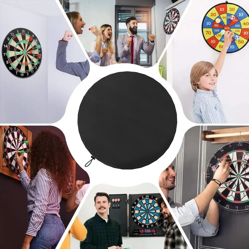 Dartboard Cover Heavy Duty 600D Oxford Waterproof Protective Outdoor Indoor Dartboard Dust Cover for 24Inch Dart Board ﻿