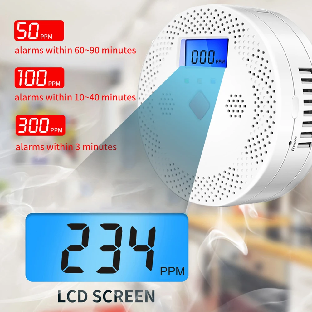 

Датчик дыма для сигарет, удобное подключение к Wi-Fi, надежное обнаружение, улучшенная безопасность кухни, быстрое реагирование, безопасность для дома