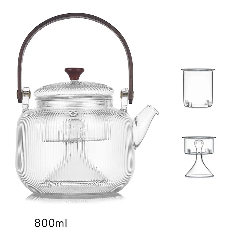 1L/1.8LTransparent Borosilicate Glass Teapot Heat-Resistant Large Clear Tea  Pot Flower Tea Set Puer Kettle Cup Office Home Tool - AliExpress