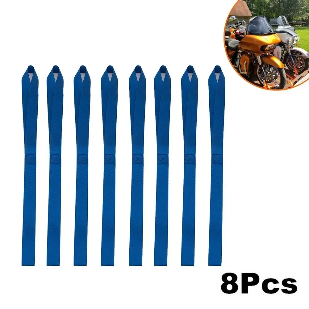 8pcs Soft Loop Tie Down Straps Ratchet Towing Cargo ATV Motorcycle Motorcross Motobike Polyester Tie Down Straps cargo straps cargo tie down strap tie down straps lashing strap