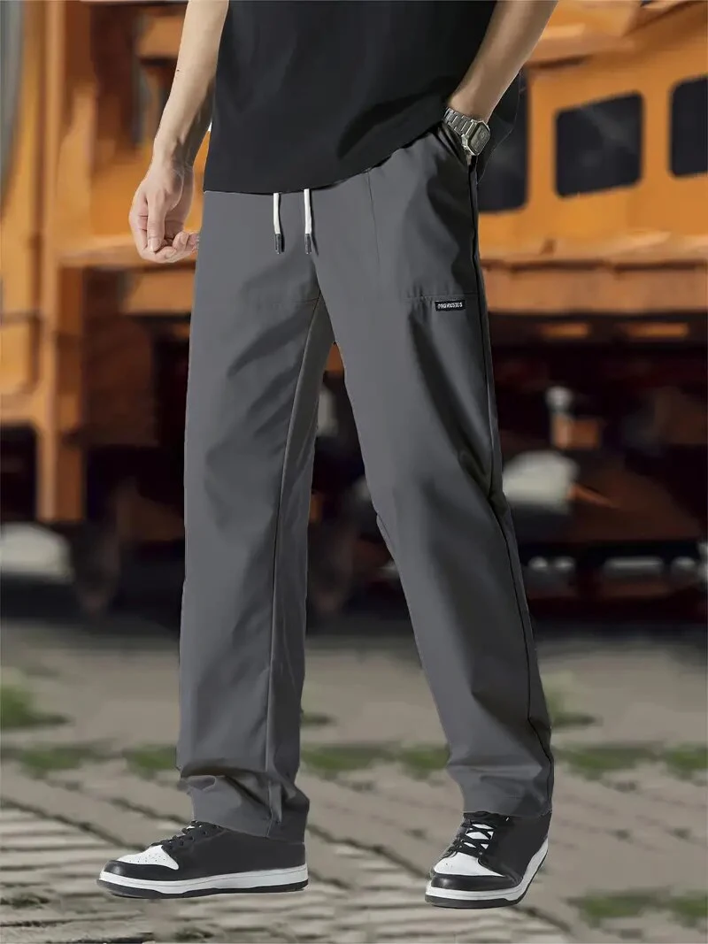 2025 سراويل البضائع الرجالية من الحرير الجليدي للر...